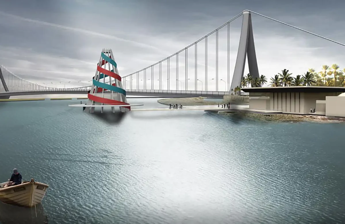 Cable-Stayed Bridge over the Tigris River